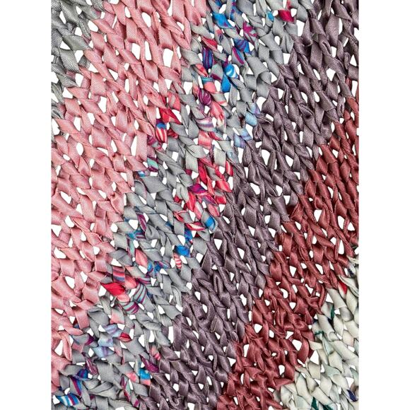 The Added Touch Striped Woven Cropped Sweater Short Sleeve Shirt Y2K Size Small - Picture 6 of 6